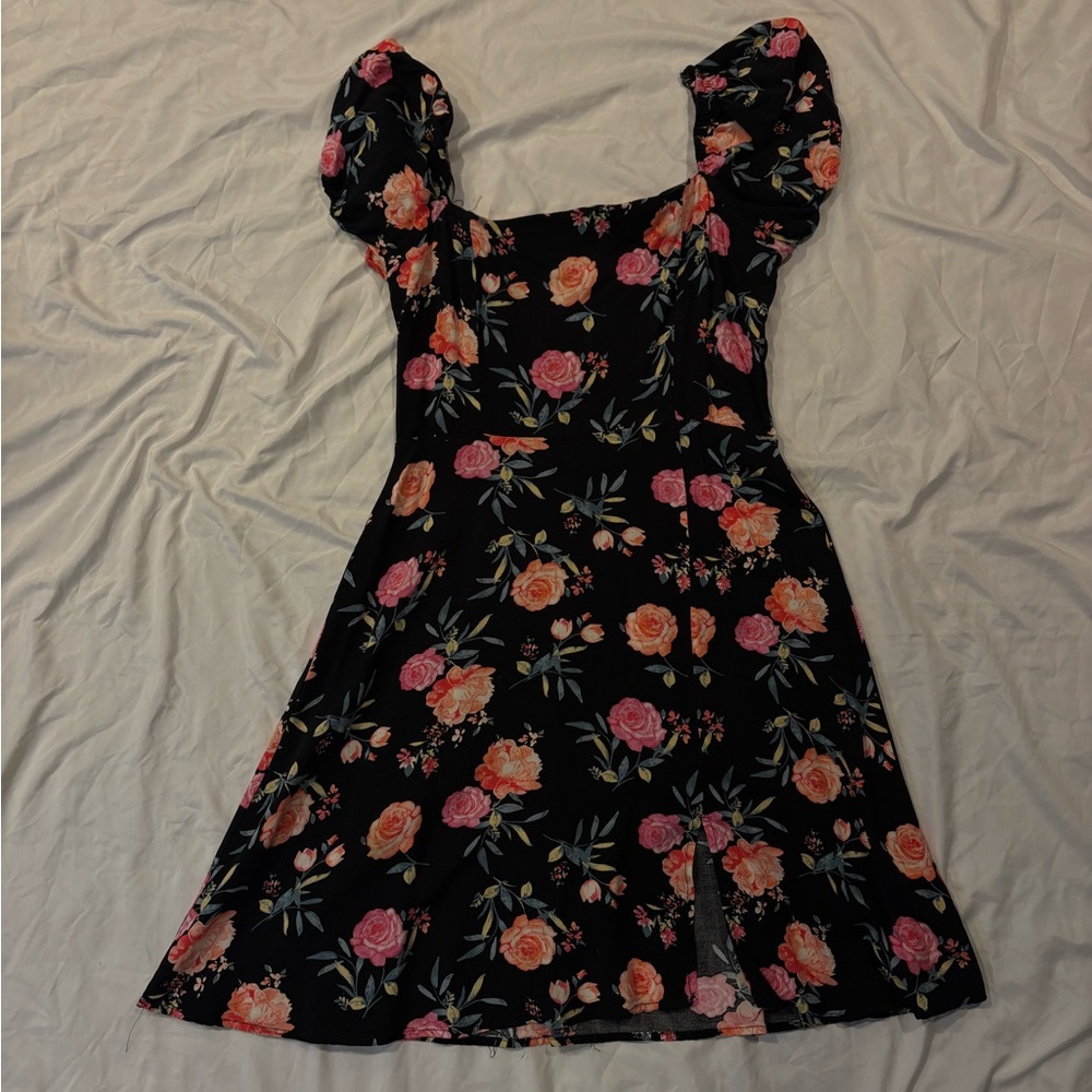 Floral Puff Sleeve Dress
